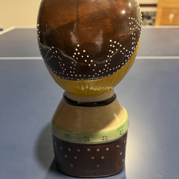 Vintage Ceramic Scandinavian Lady Head Vase Style Folk Art Flower - Picture 4 of 8